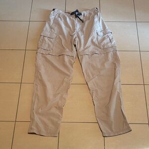 REI UPF 50  Tan 100% Nylon Cargo Pants size 34